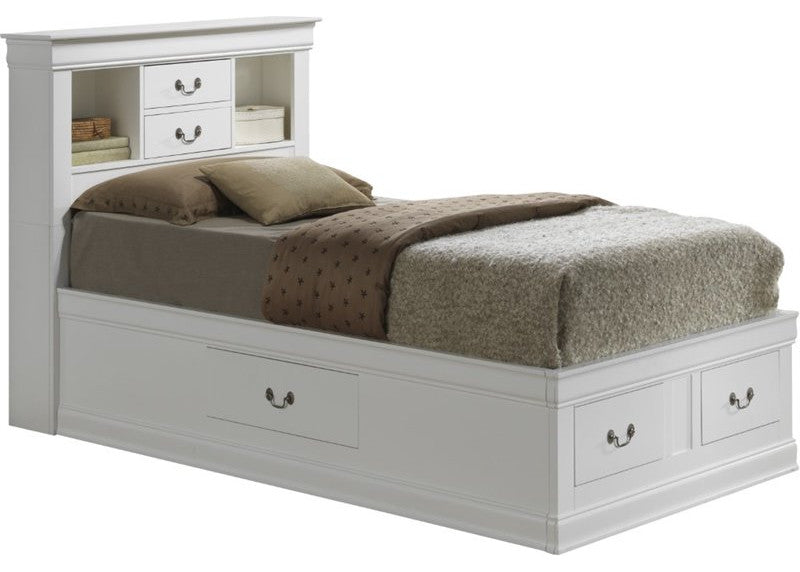 Mendota Storage Bed, White, Twin