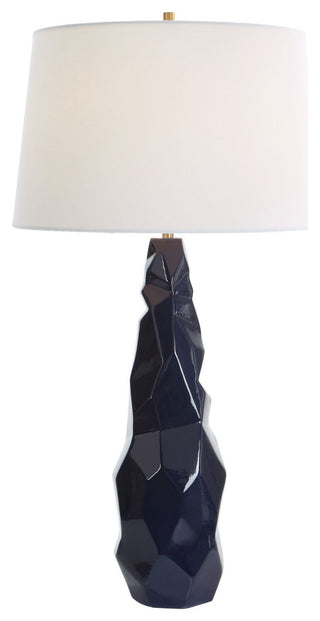 Uttermost Kavos Geometric Blue Table Lamp