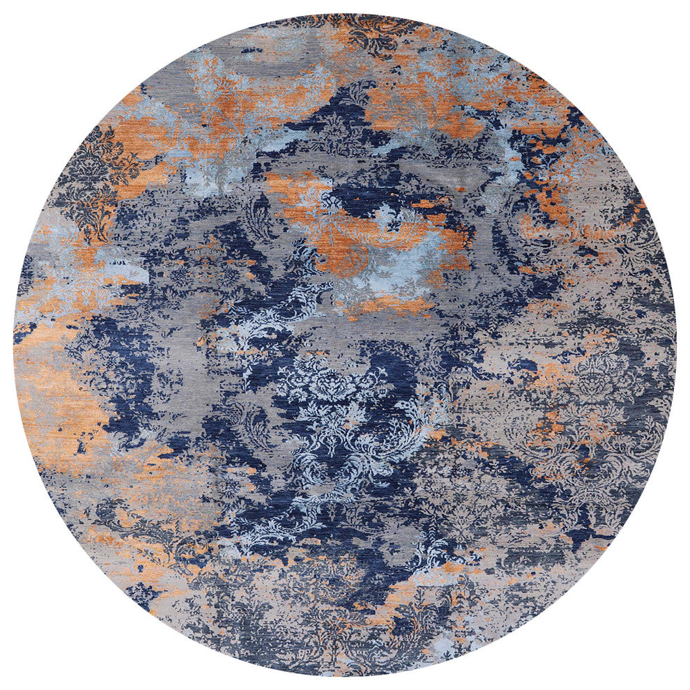 Ahgly Company Indoor Round Mid-Century Modern Area Rugs, 5' Round