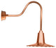 20" Iris LED Wall Sconce Light With Sleek Arm, Solid Copper