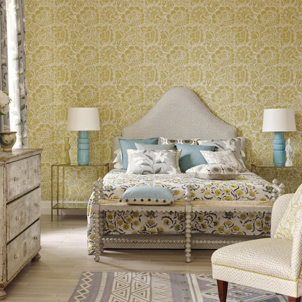 Jacobean Style Grey Painted Bench