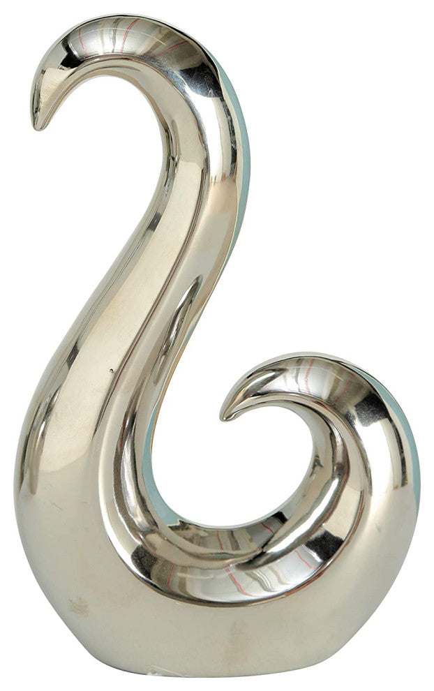 Eternity Curl Sculpture in Silver Titanium