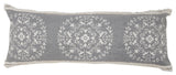 Casual Mandala Medallion Lumbar Pillow with Tufted Border