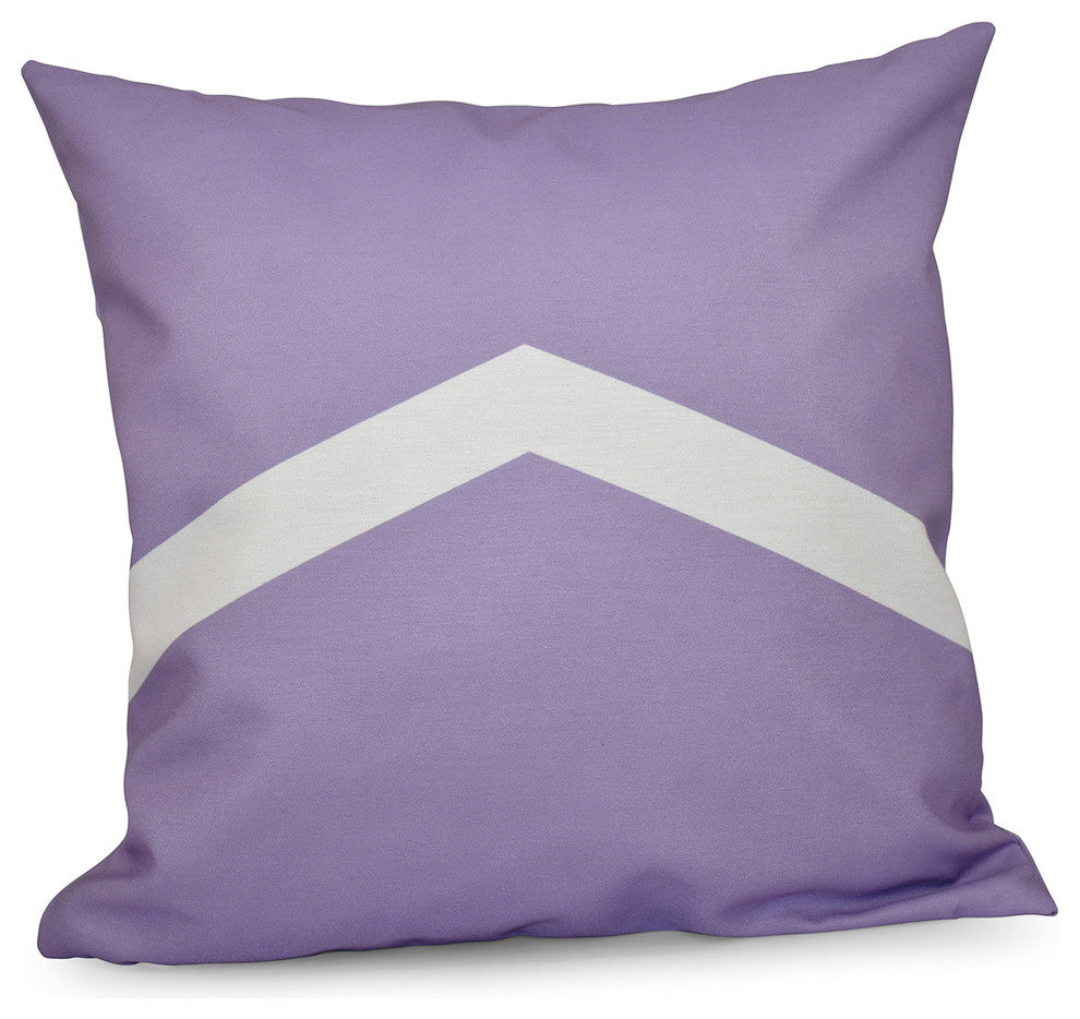 Geometric Decorative Pillow, Lilac, 18"x18"