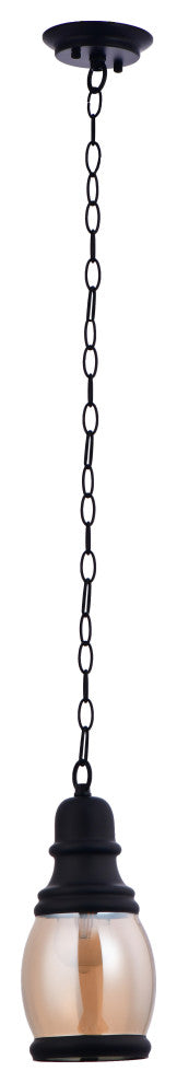 Lazzur Alagnon 1 Light 5" Matte Black Pendant