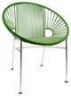 Concha Indoor/Outdoor Handmade Dining Chair, Cactus Weave, Chrome Frame