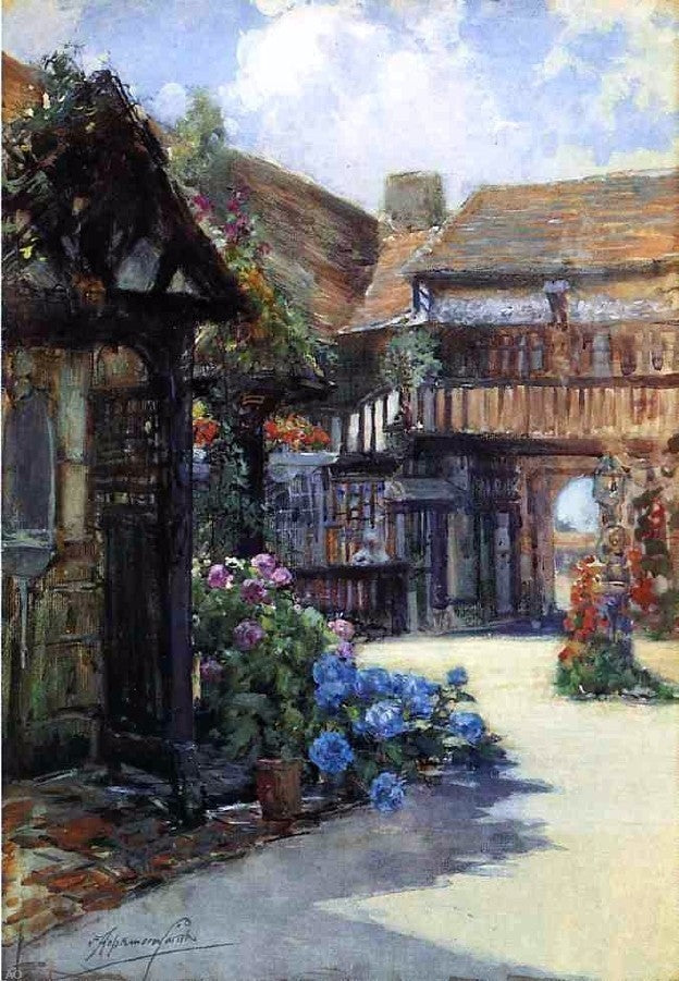 Francis Hopkinson Smith Courtyard Scene Wall Decal