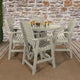 Glennville 5-Piece Round Counter Dining Set, Weathered Acorn, Whitewash