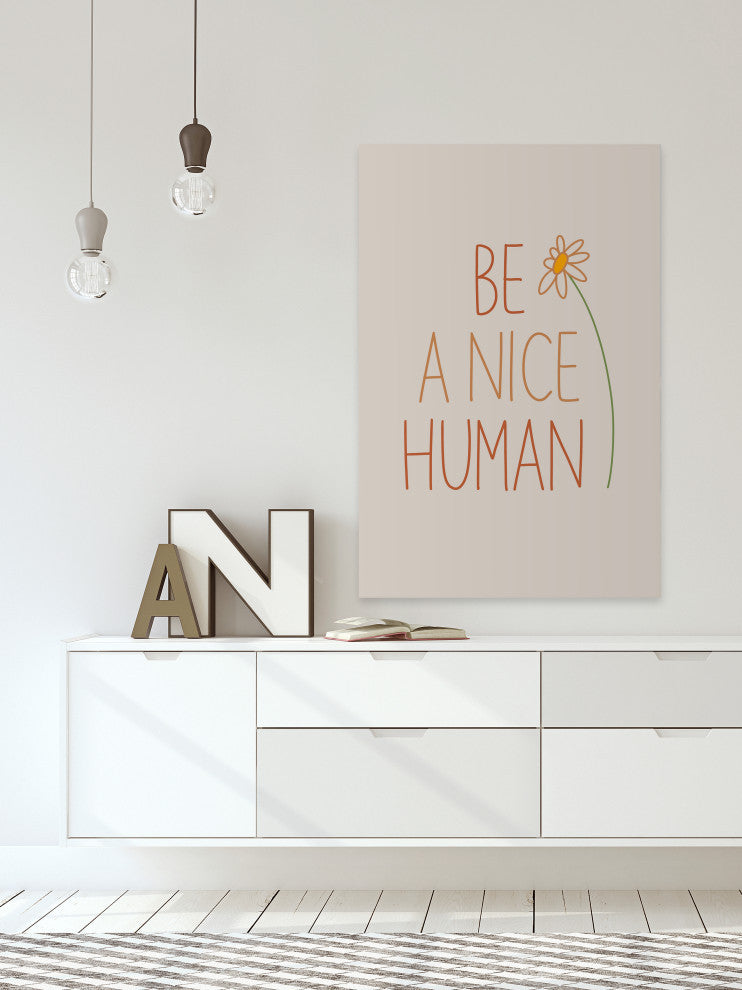 "Be Human" Painting Print on Wrapped Canvas, 12x18