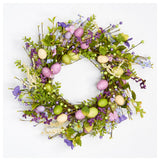 20" Artificial Easter Eggs And Foliage Wreath