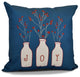 Decorative Holiday Pillow Floral Print, Teal, 26"x26"
