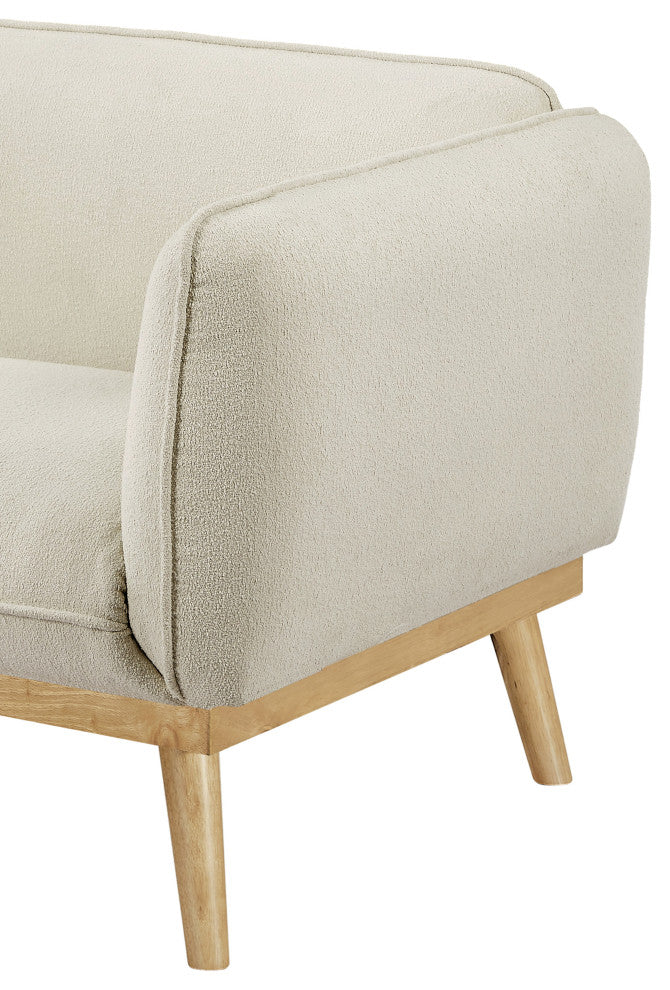 Nolita Boucle Fabric Upholstered Chair, Cream