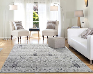 Dynamic Rugs Refine Shrink Poly Area Rug, Taupe Silver Gold, 7'x9'6"