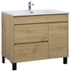 Alma Grace Natural Oak finish Freestanding Vanity With Porcelain sink, 40"
