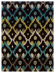 Linon Trio Ikat Hand Tufted Polyester 5'x7' Rug in Brown
