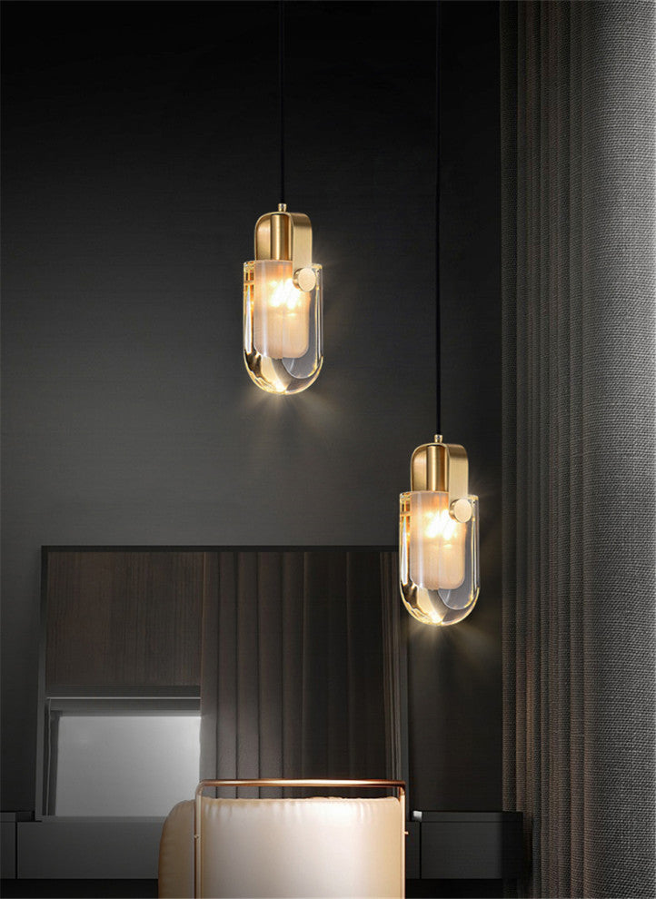 MIRODEMIÂ® Toirano | Postmodern Crystal LED Chandelier For Bedroom, Warm Light