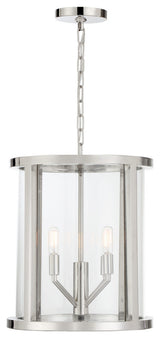 Libby Langdon for Crystorama Devon 4 Light Polished Nickel Lantern