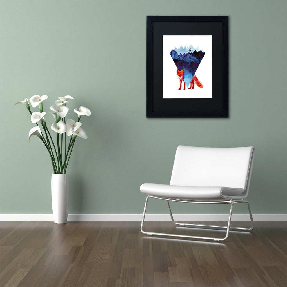 Robert Farkas ''Risky Road'' Art, Black Frame, Black Mat, 20x16