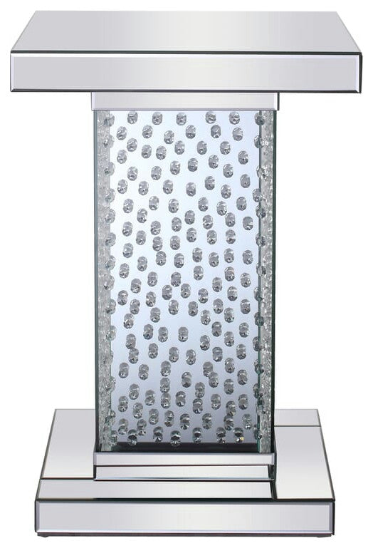 Elegant MF92006 17.5"Crystal End Table Clear Royal Cut Crystal