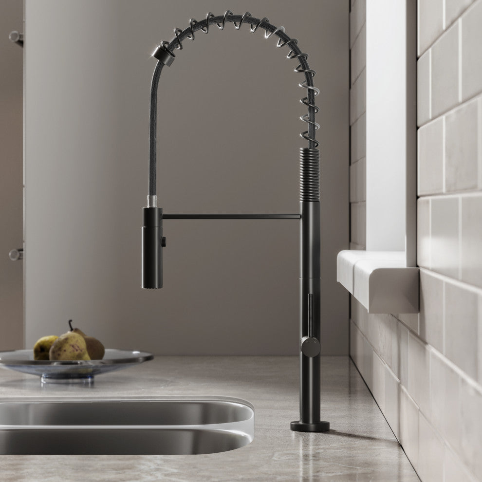 Chalet Single Handle, Pull-Down Kitchen Faucet, Matte Black