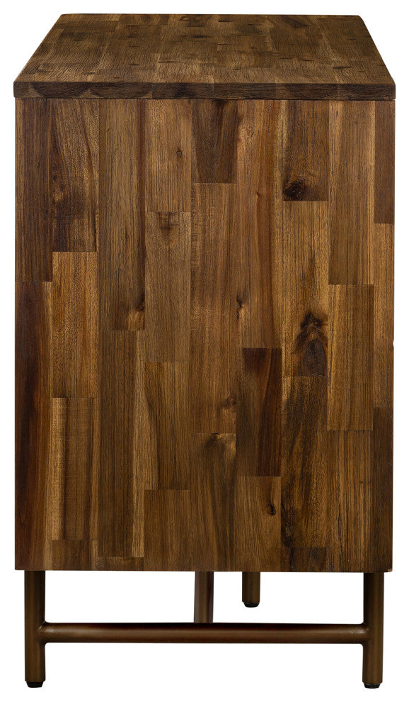 Superb Rustic Oak Buffet Cabinet