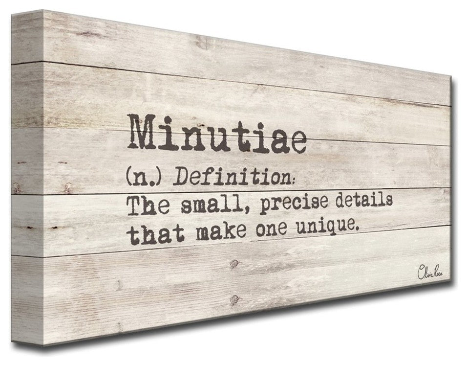 Ready2HangArt 'Define Minutiae' Inspirational Canvas Art by Olivia Rose, 24"x48"