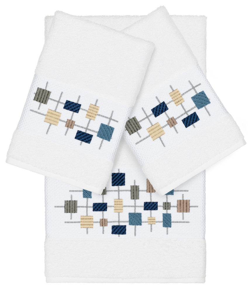 Khloe 3 Piece Embellished Towel Set