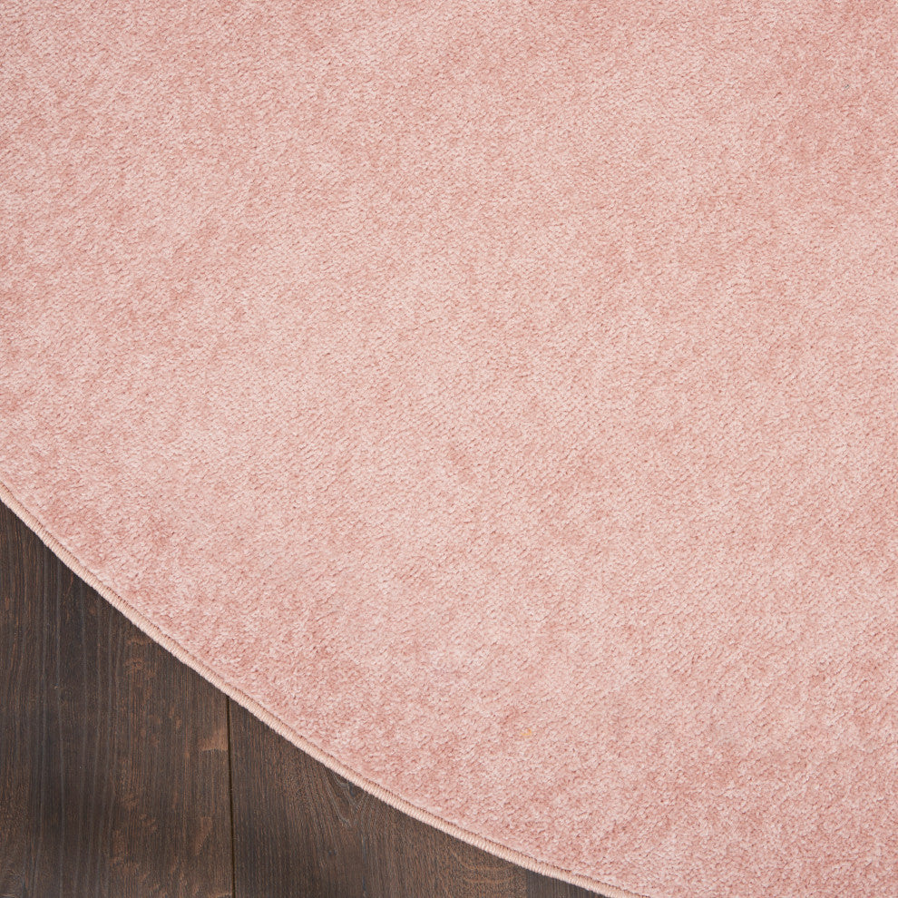 Nourison Essentials 6' x Round Pink Outdoor Area Rug
