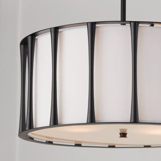 Capital Lighting 344641 Bodie 4 Light 25"W Drum Chandelier - Matte Black