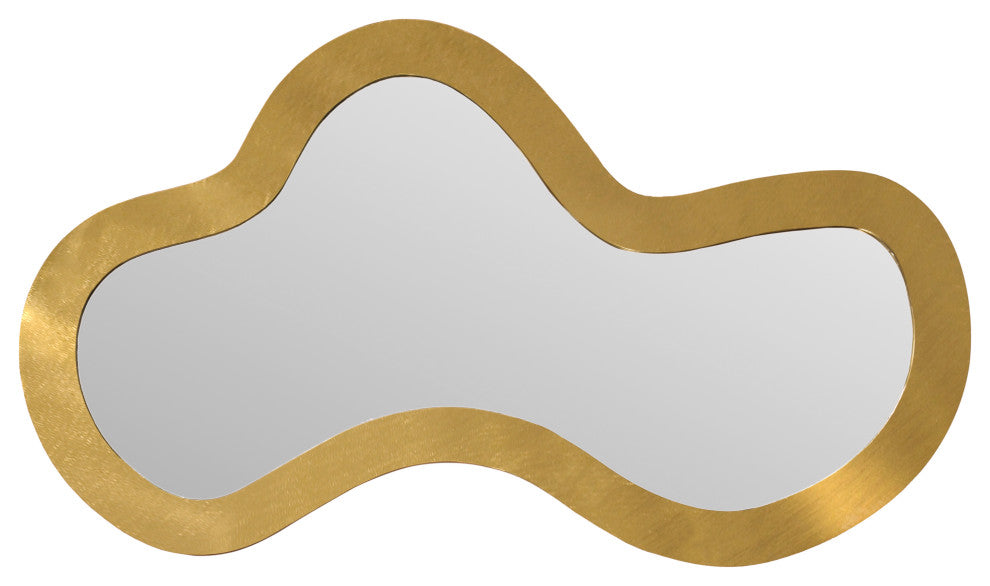Oblique Mirror, Brushed Gold, 28" X 48"