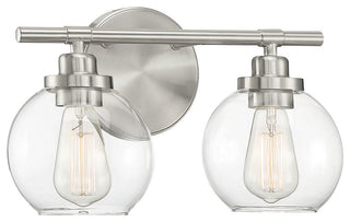 Carson Bathroom Vanity Light, Satin Nickel, 2-Light Bath