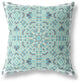 26 Aqua Geostar Indoor Outdoor Throw Pillow