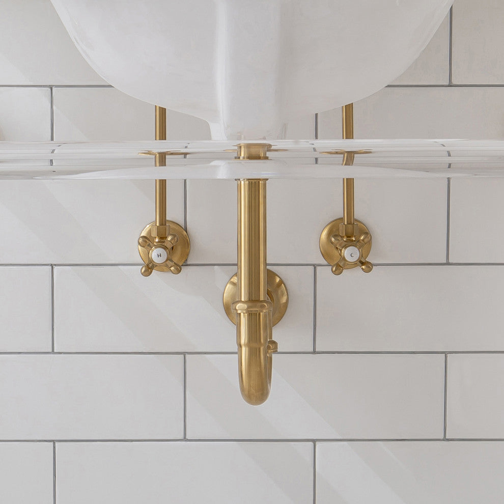 Embassy 30" Wash Stand and P-Trap, Gold