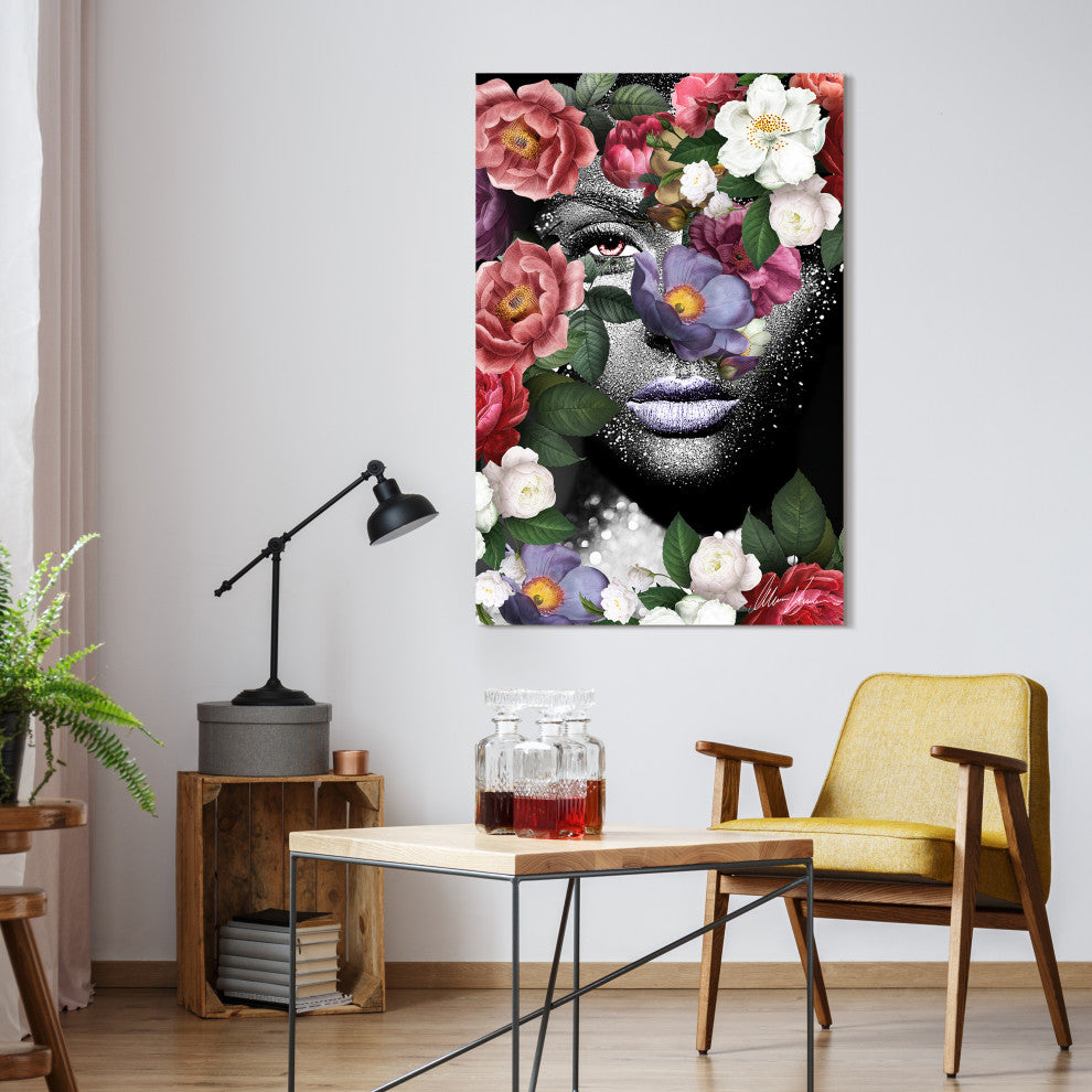 "Earth Goddess" Frameless Free Floating Tempered Glass Panel Wall Art Set of 2