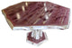 Red Cedar Log Hexagon Table, 36 Inch, Bar Height