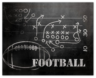 Football Plays 20x16 Canvas Wall Art