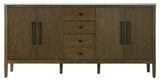 Home Living 72" Double Bathroom Vanity, Hazel Oak