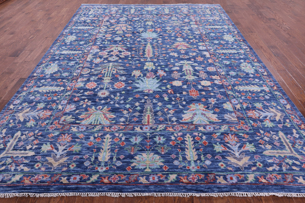 9' 0" X 11' 11" Turkish Oushak Hand-Knotted Wool Rug - Q13290