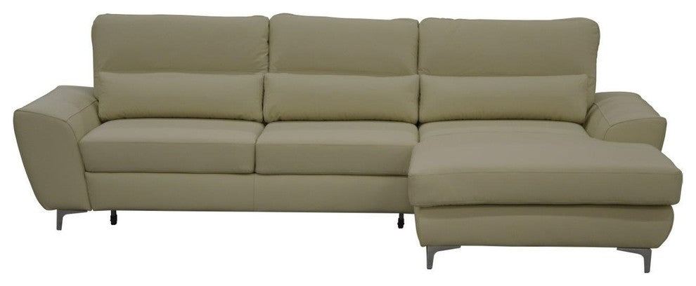 TIVOLI Leather Sectional Sleeper Sofa, Right Corner