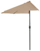 Pure Garden 9' Half Round Patio Umbrella, Sand