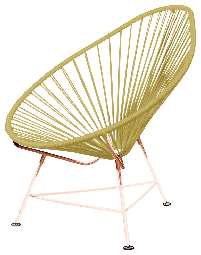 Junior Indoor/Outdoor Handmade Acapulco Chair, Gold Weave, Copper Frame