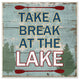 Break At The Lake Country Wood Te"xtured Word Design, 12"x12"