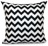 Chevron Decorative Pillow, Black, 20"x20"