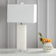 Tiggie 27" Alabaster Table Lamp, Natural and Chrome