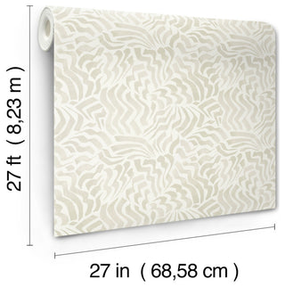 Zora Wave Light Gray Wallpaper