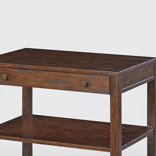 Classic Wide Side Table Mahogany Finish