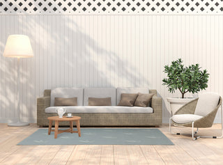 5' x 7' Feather Pattern Spring Chenille Indoor/Outdoor Rug