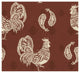 "Woodcut Rooster Patterns" Digital Paper Print by Daphne Brissonnet, 46"x42"