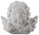 Cement Arm Resting Cherubin Figurine Washed Concrete Gray Finish