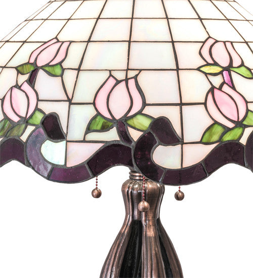 Meyda Lighting 228791 32" High Roseborder Table Lamp
